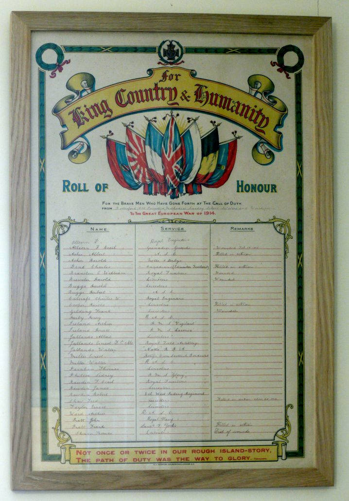 Bottesford WW1 Roll of Honour