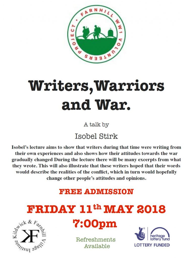 War literature talk poster