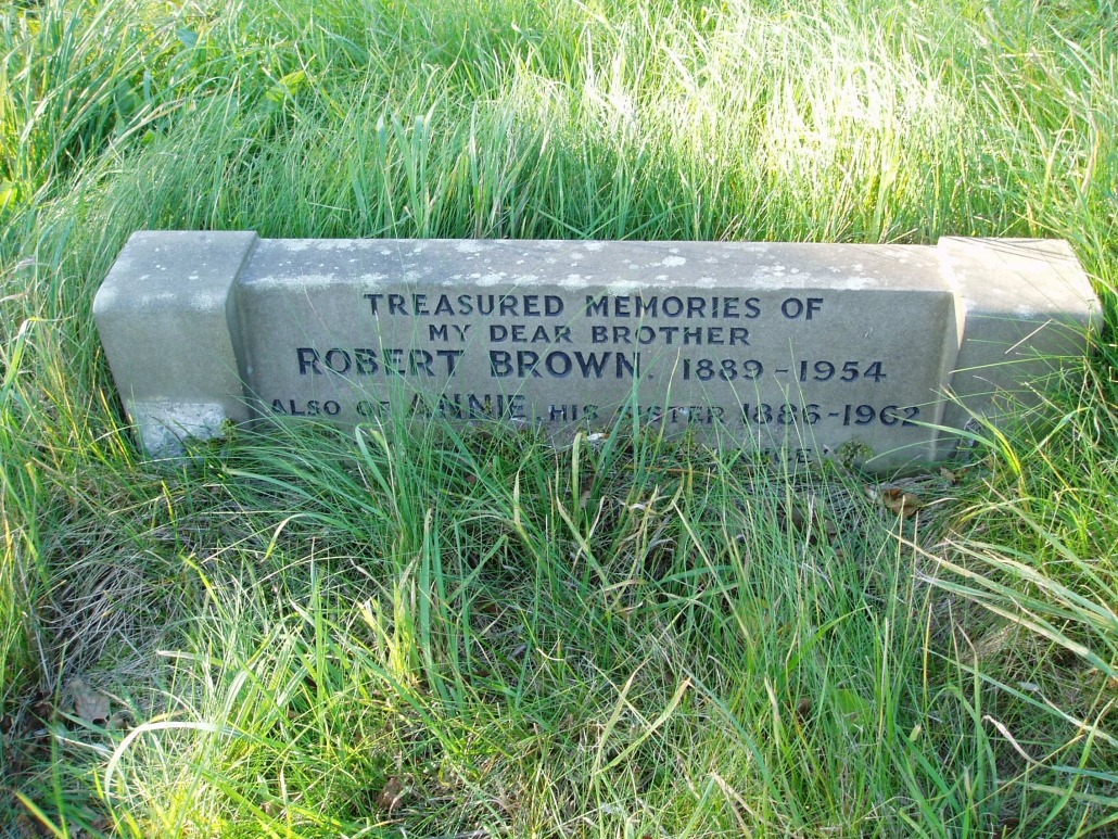 Robert Hugh Brown and his sister, Annie - Kildwick extension graveyard