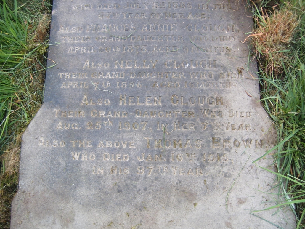 John William Clough's unmarried sisters - Kildwick old graveyard