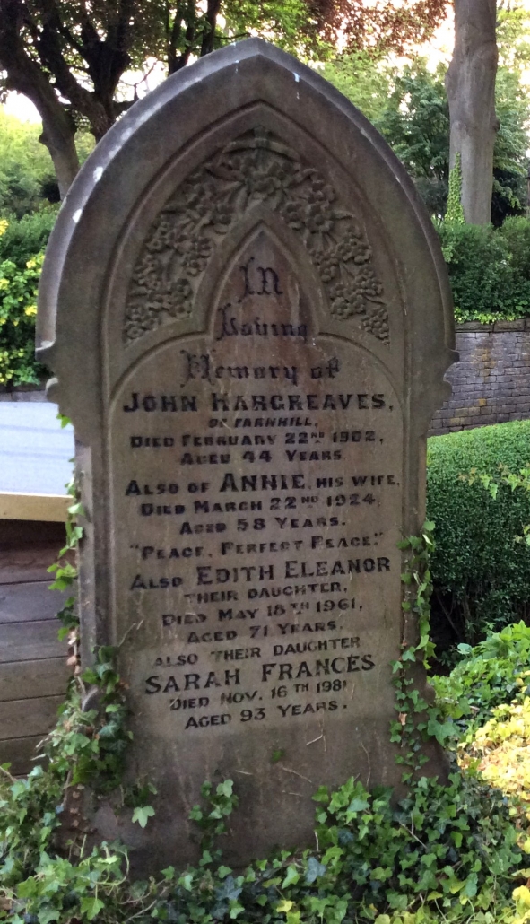 Parents and sisters of Anthony Dean, Charles, and John Hargreaves - Kildwick old graveyard