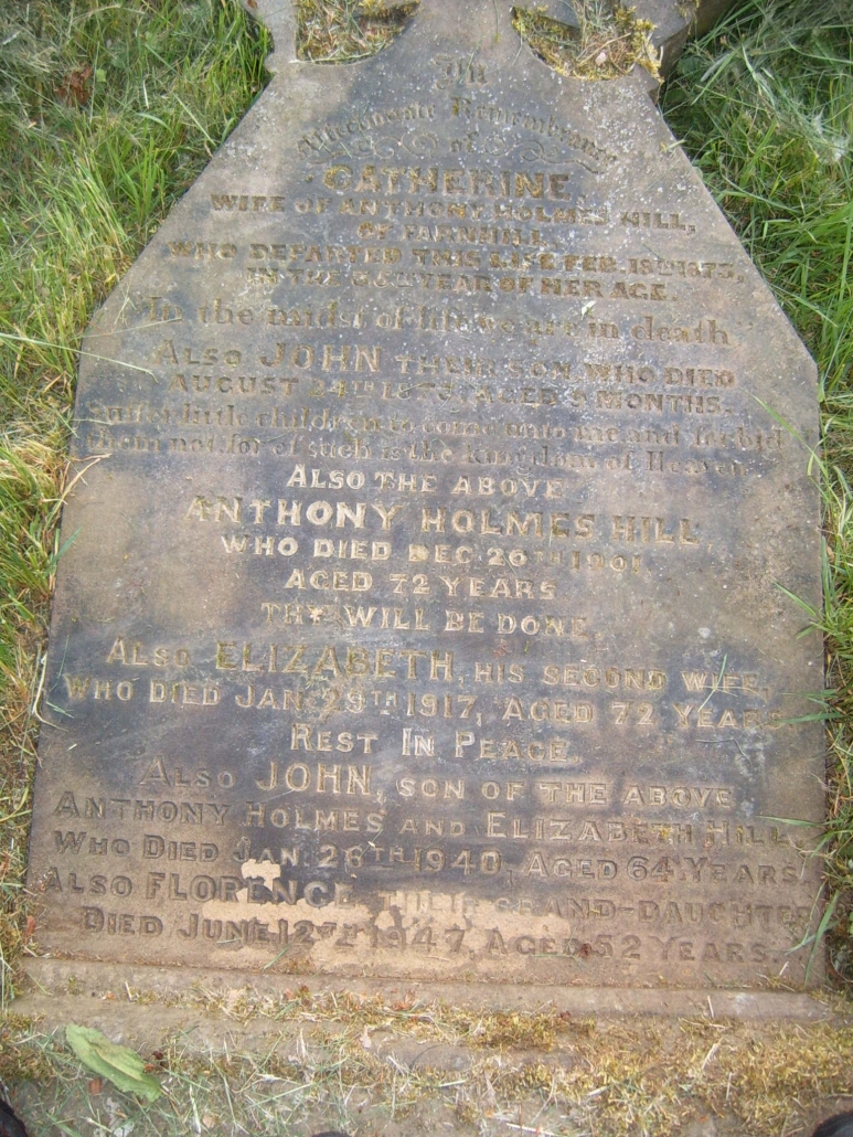 John Hill & family - Kildwick old graveyard