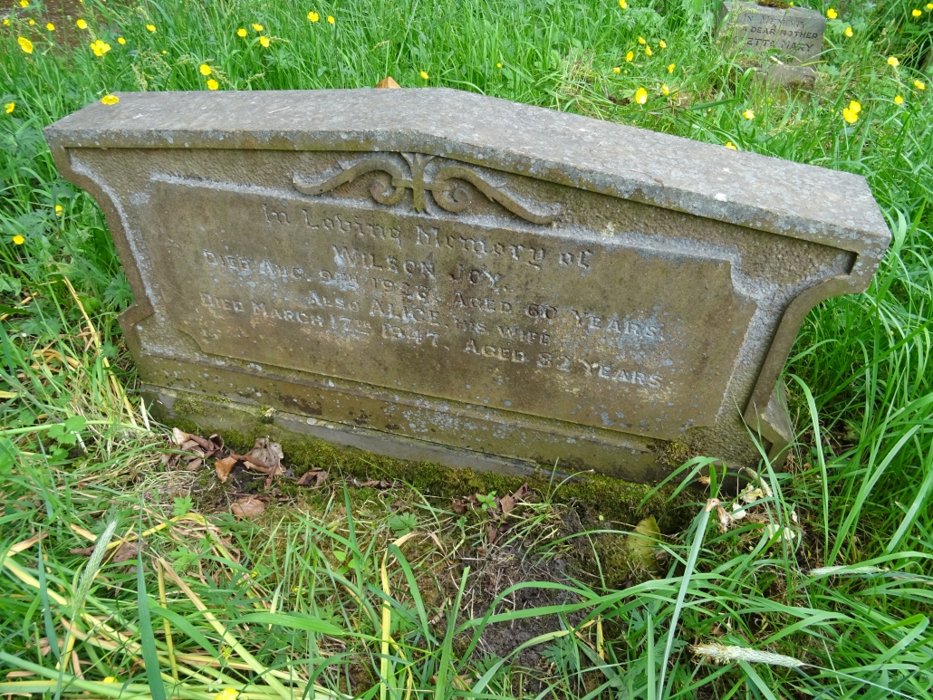 Wilson and Alice Joy (parents of Maurice) - Kildwick extension graveyard