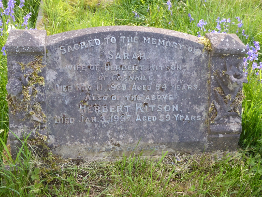 Herbert Kitson and his wife, Sarah - Kildwick extension graveyard