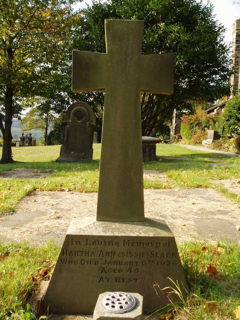 Martha Slack, sister of the Slack brothers - Kildwick old graveyard