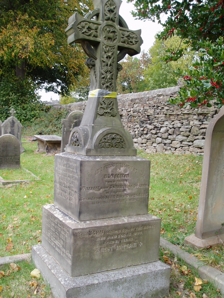 Thomas Edward Sugden and family - Kildwick new graveyard